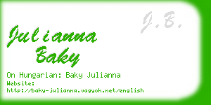 julianna baky business card